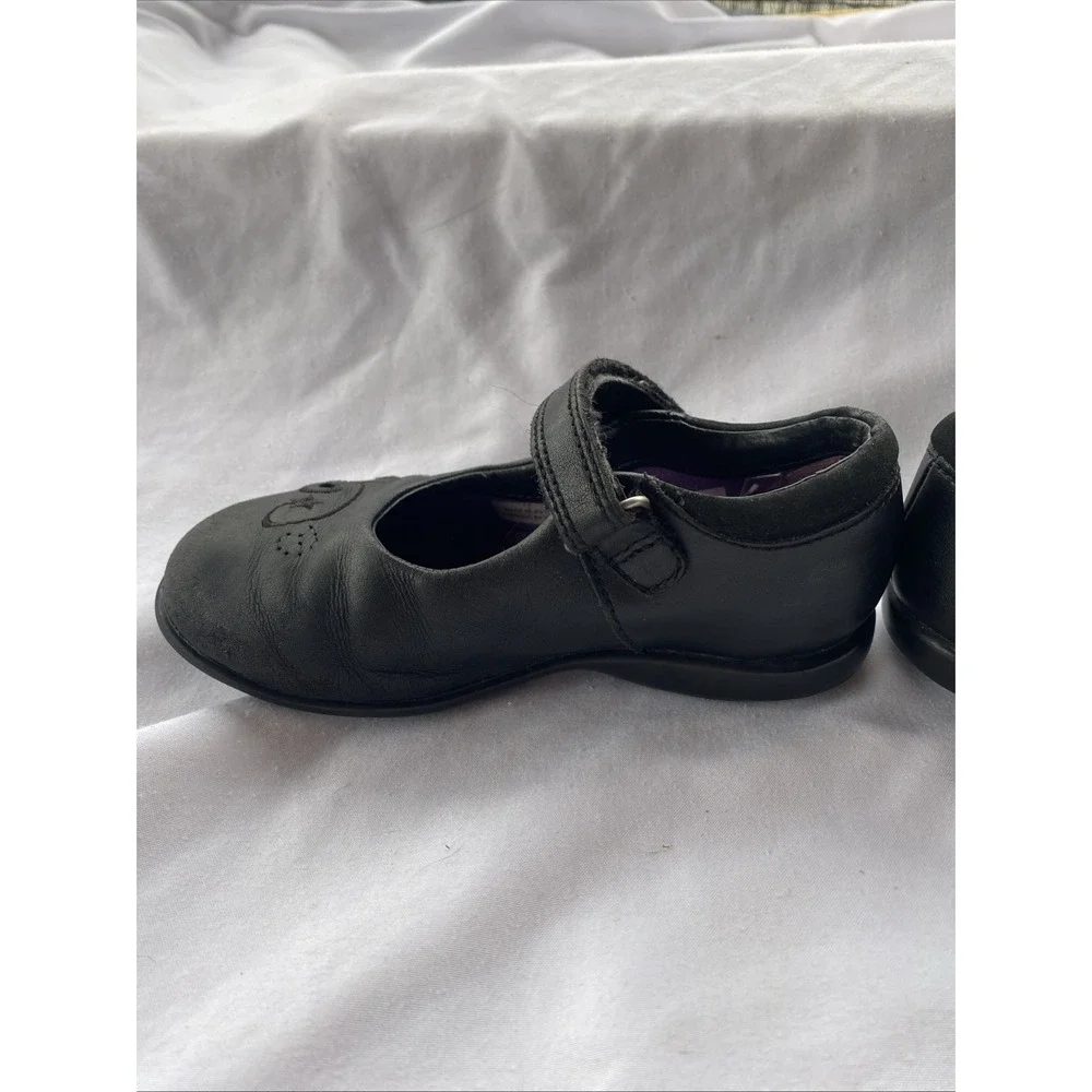 Clarks Breeanjo Children Mary Jane Black Light Up Leather Casual Flats Size 7.5